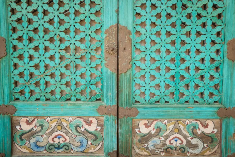 detail partition wall bulguksa gyeongju temple
