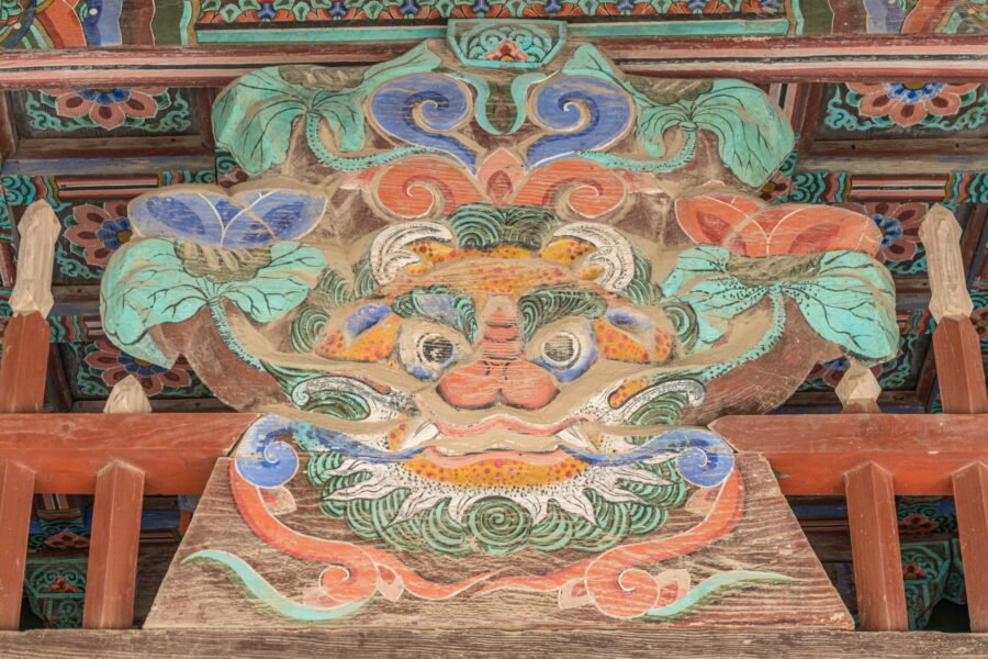 detail couleurs figure temple bulguksa gyeongju