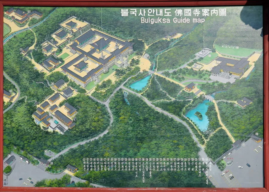 bulguksa temple site plan south korea