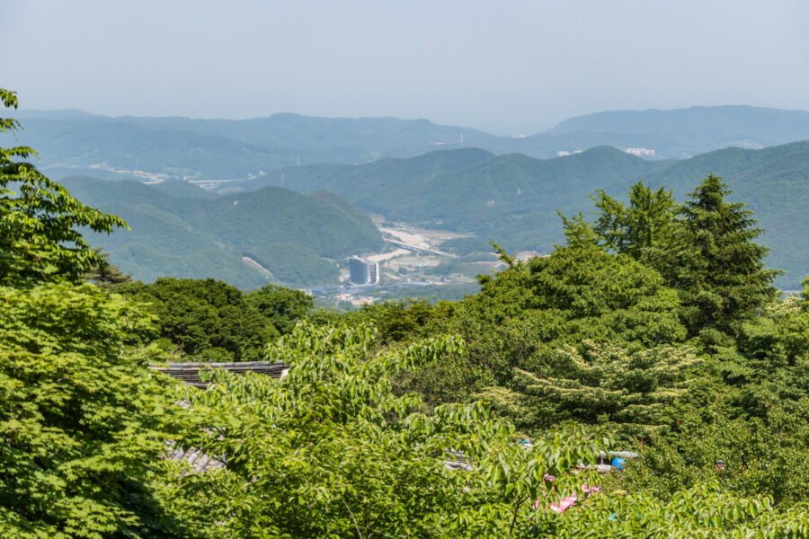 point de vue depuis grotte seokguram