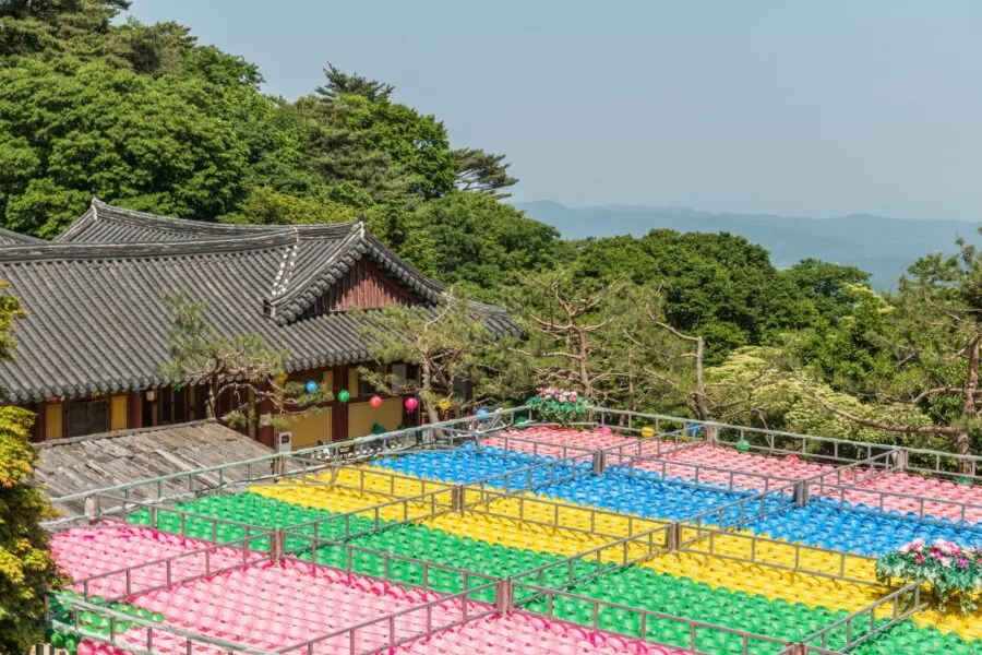 view from seokguram grotto