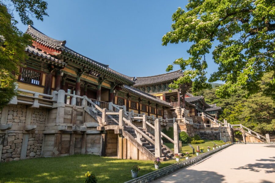 vue globale façade temple bulguksa gyeongju