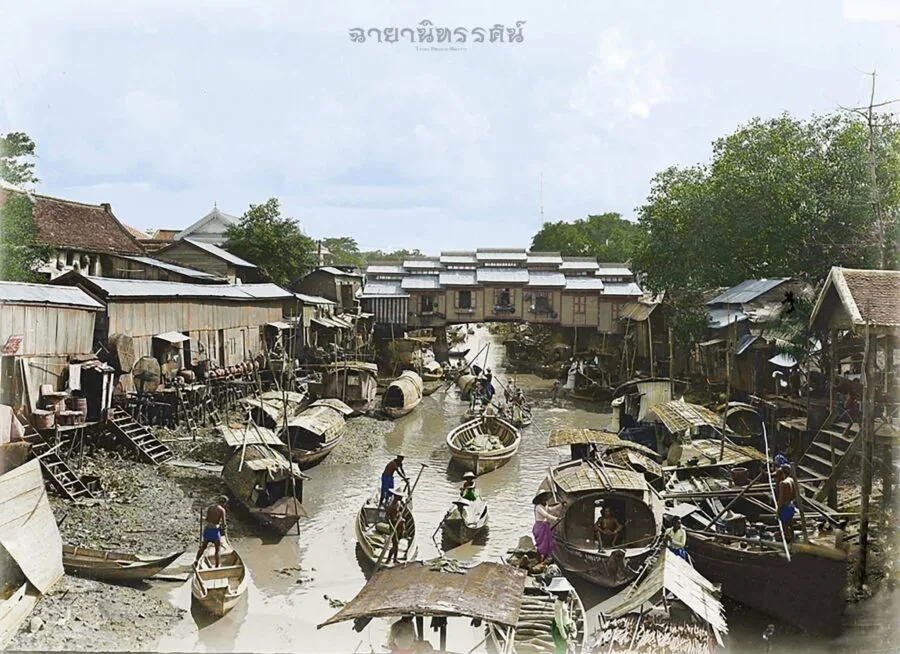 old photo of saphan han entrance chinatown bangkok
