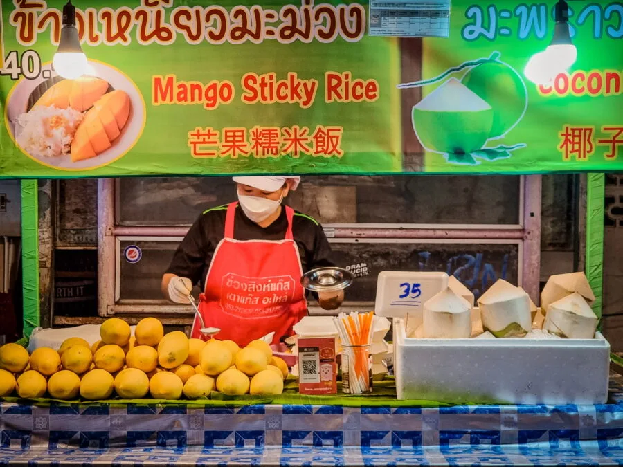 mango sticky rice pai walking street