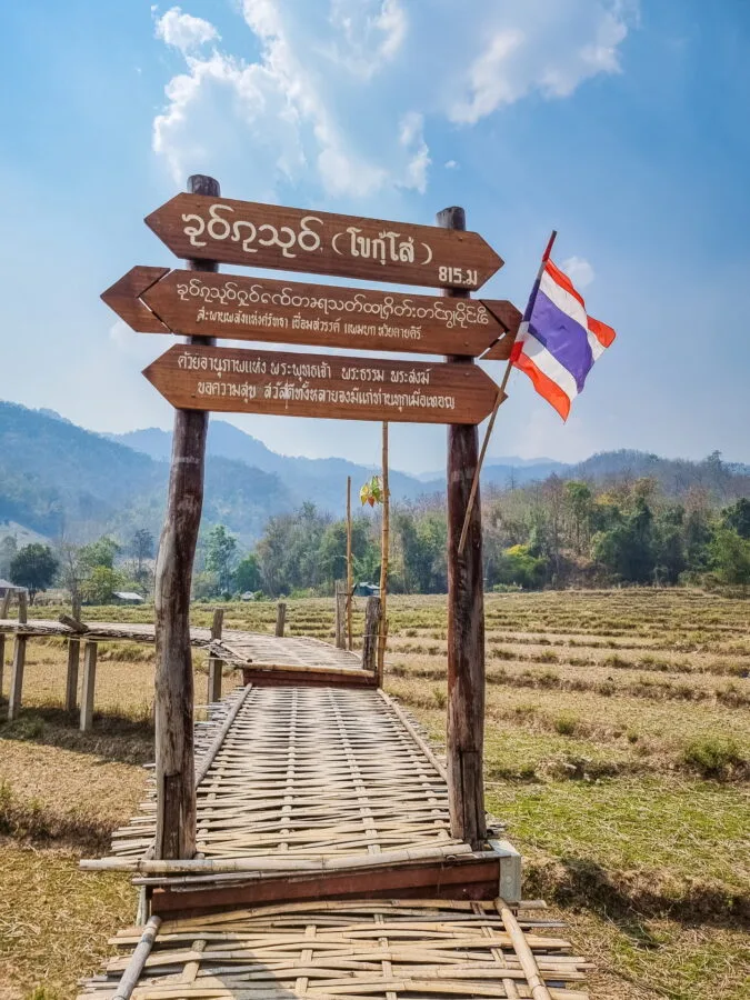 bamboo bridge Kho Ku So Bamboo Bridge
