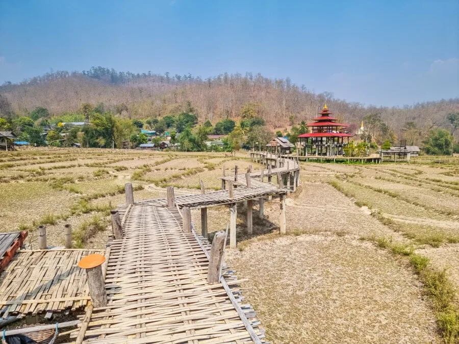 bamboo bridge Kho Ku So Bamboo Bridge pai