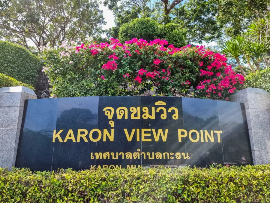 karon viewpoint phuket sign