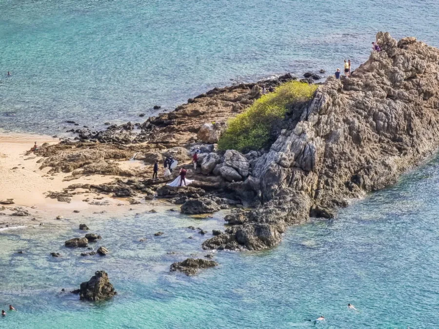 yanui beach rock from windmill viewpoint phuket