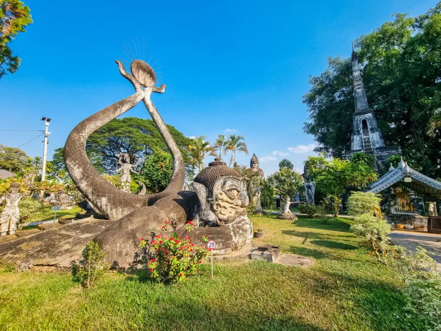 walk buddha park vientiane