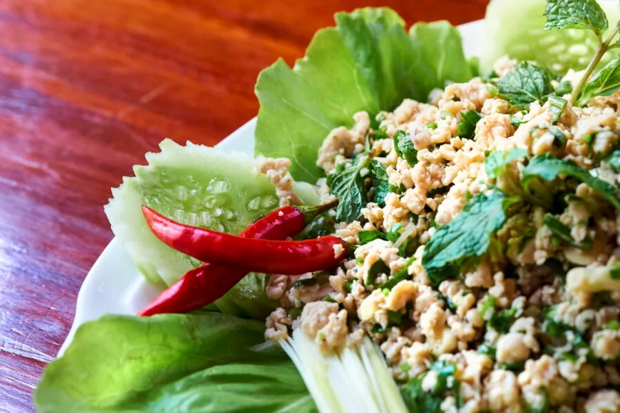 illustration larb chicken lao bryon lippincott