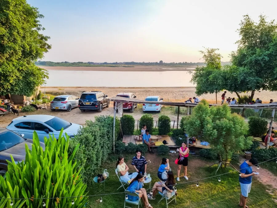 mekong view from coff and farm laos cafe