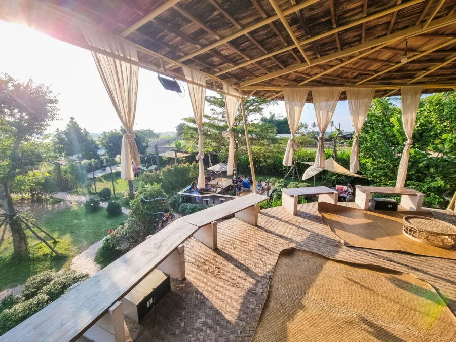view terrace cafe near vientiane coff and farm laos