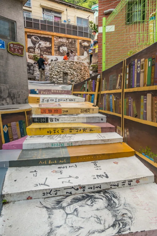 gamcheon busan bookstore staircase