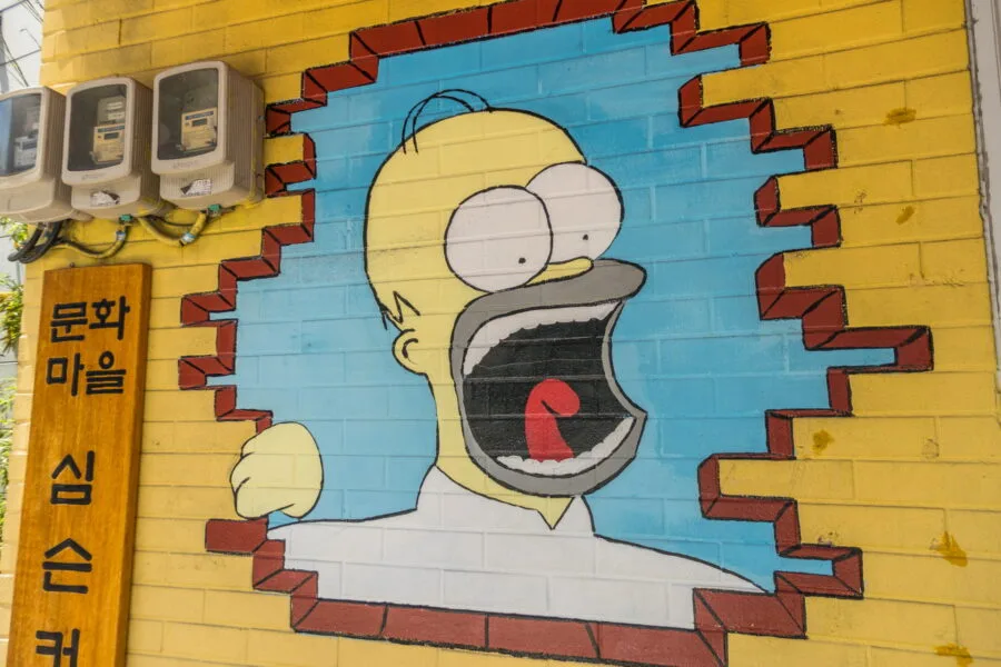 wall painting homer gamcheon busan