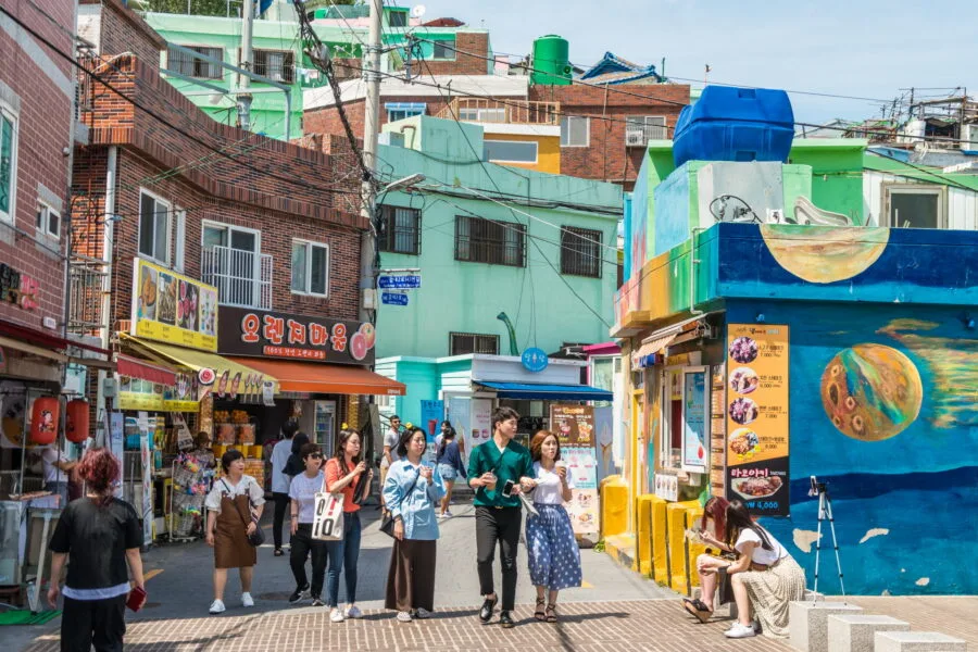 busy street gamcheon busan