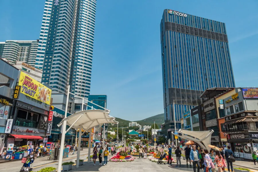 alley leading to haeundae beach busan