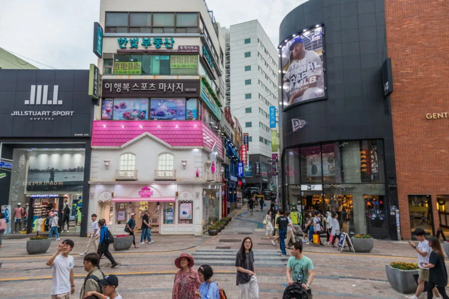 city ​​center busan street Gwangbok-ro