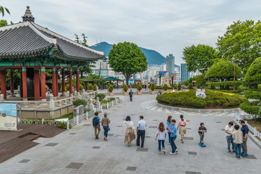 citizen bell at yongdusan park busan
