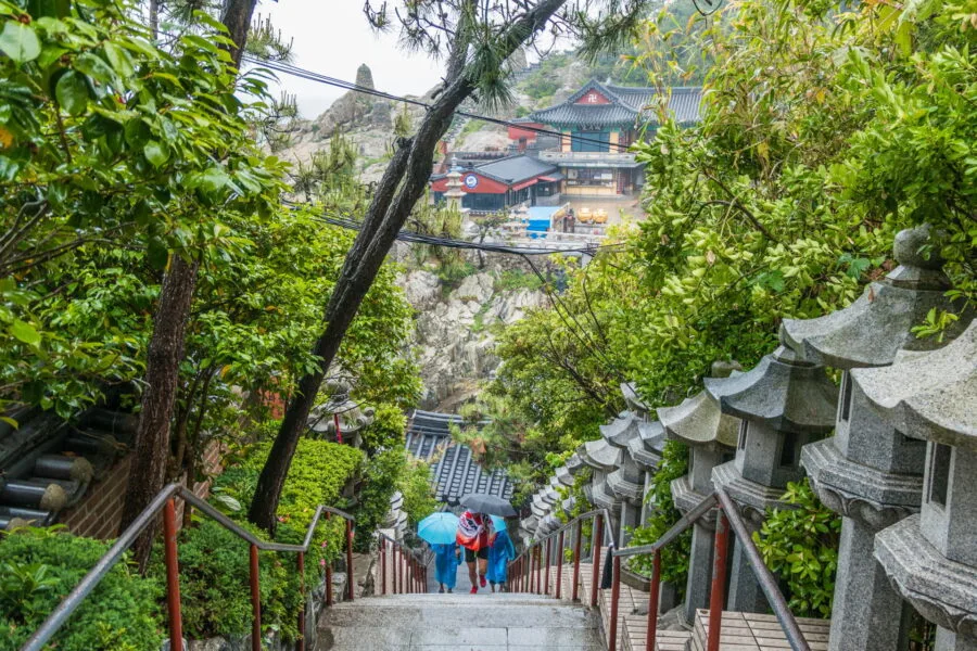 Haedong Yonggungsa Temple Lantern Staircase Busan