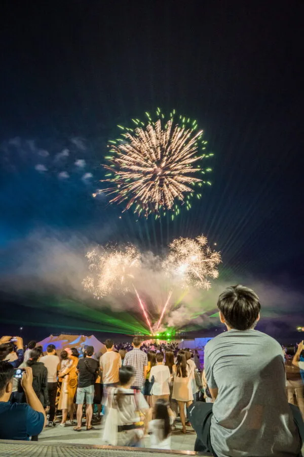 busan sand festival fireworks