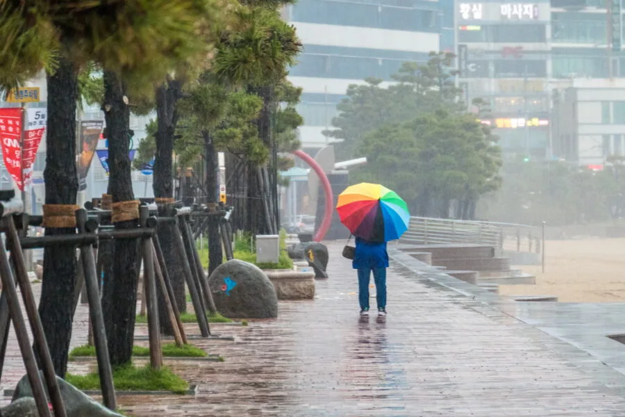 rain Gwangalli Beach busan