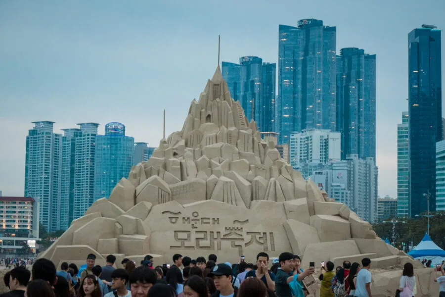 sculpture beach haeundae sand festival busan