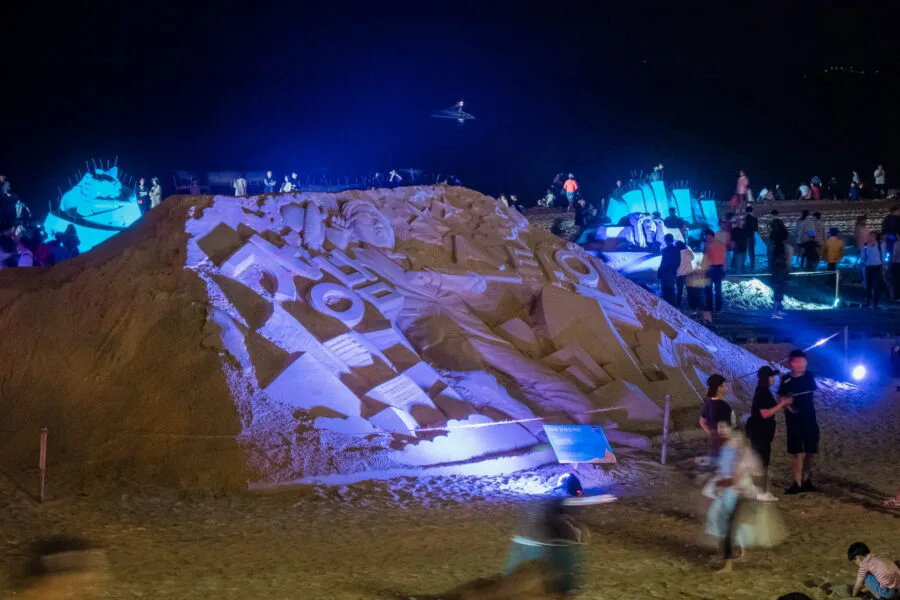 sculpture sand night haeundae sand festival busan