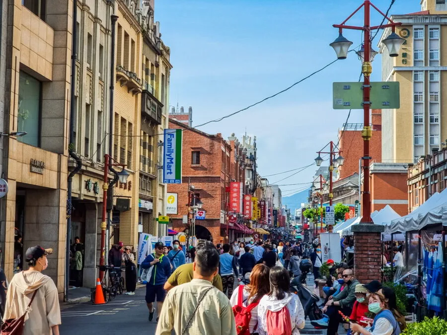 old street atmosphere dihua street taipei