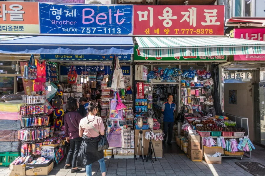 namdaemun market shops - seoul