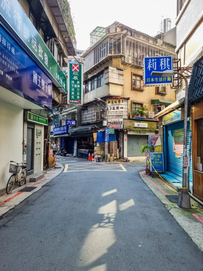 walking in the streets near taipei main