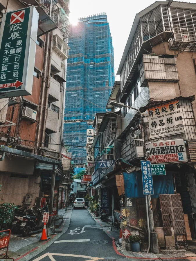 in the streets near taipei main station