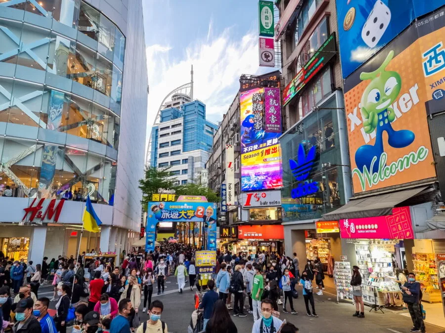 entrance ximending district taipei