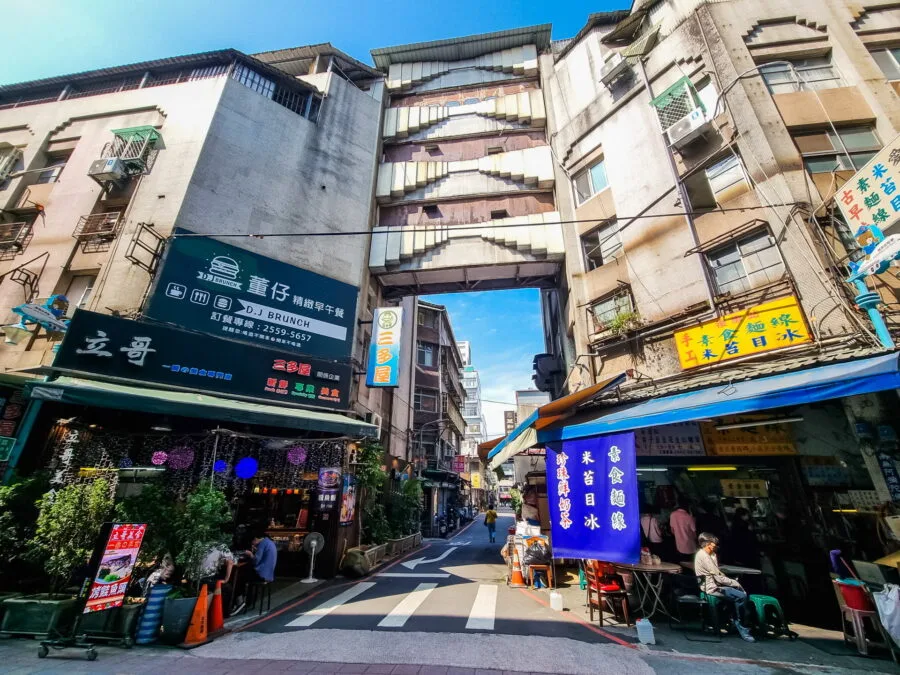 junction buildings street taipei taiwan