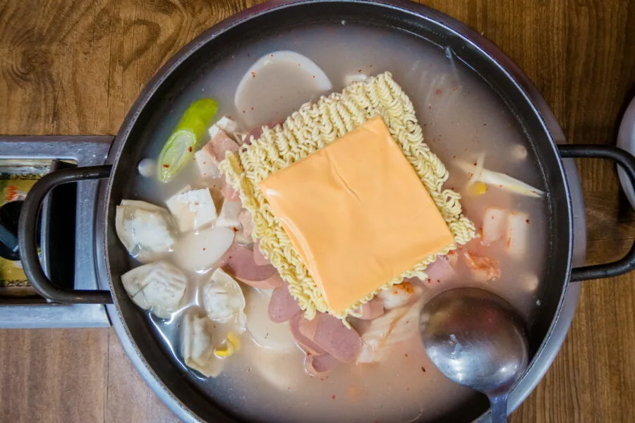 dish restaurant Budae jjigae myeongdong district seoul
