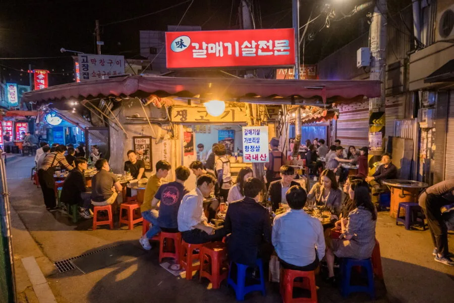 restaurant ikseondong district evening seoul