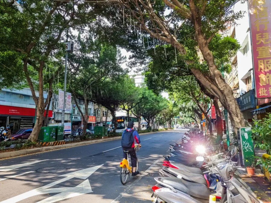 wooded street taipei taiwan