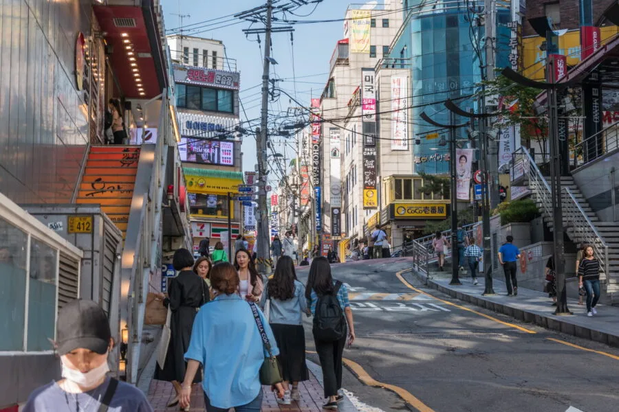 street in gangnam seoul district