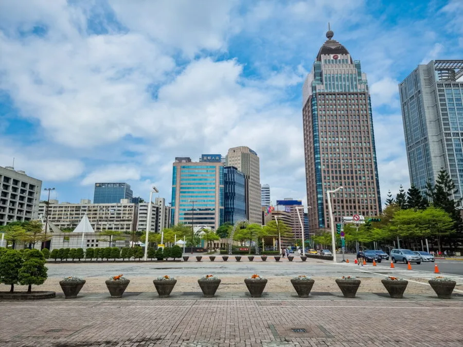 view from place face city hall taipei taiwan