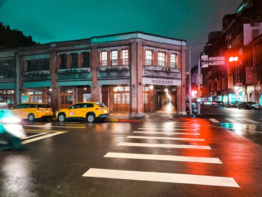 Bopiliao Historical Block at night in Taipei