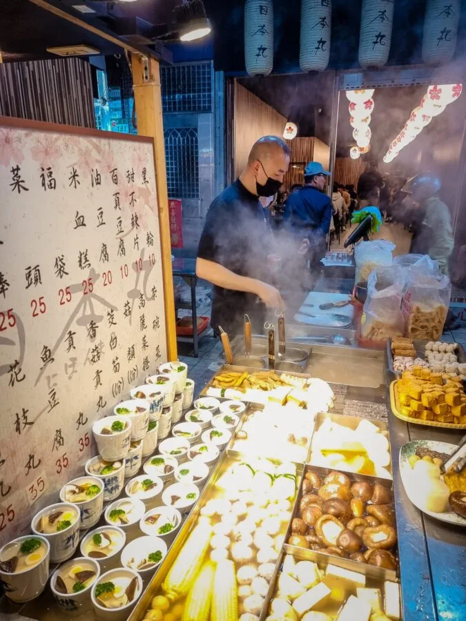 restaurant night market rahoe street taipei