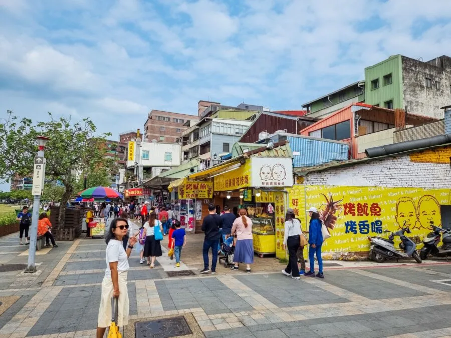 colorful facades tamsui new taipei taiwan