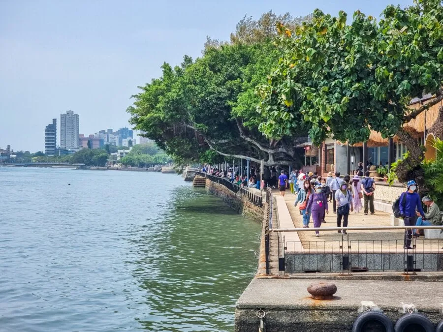 quay near port hobe tamsui new taipei taiwan