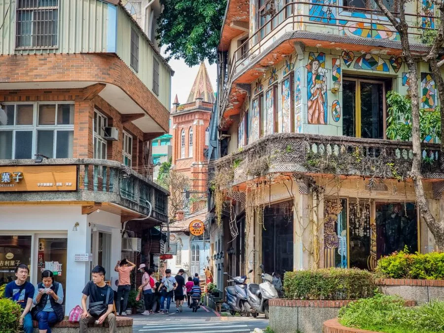 view presbyterian church alley tamsui new taipei taiwan