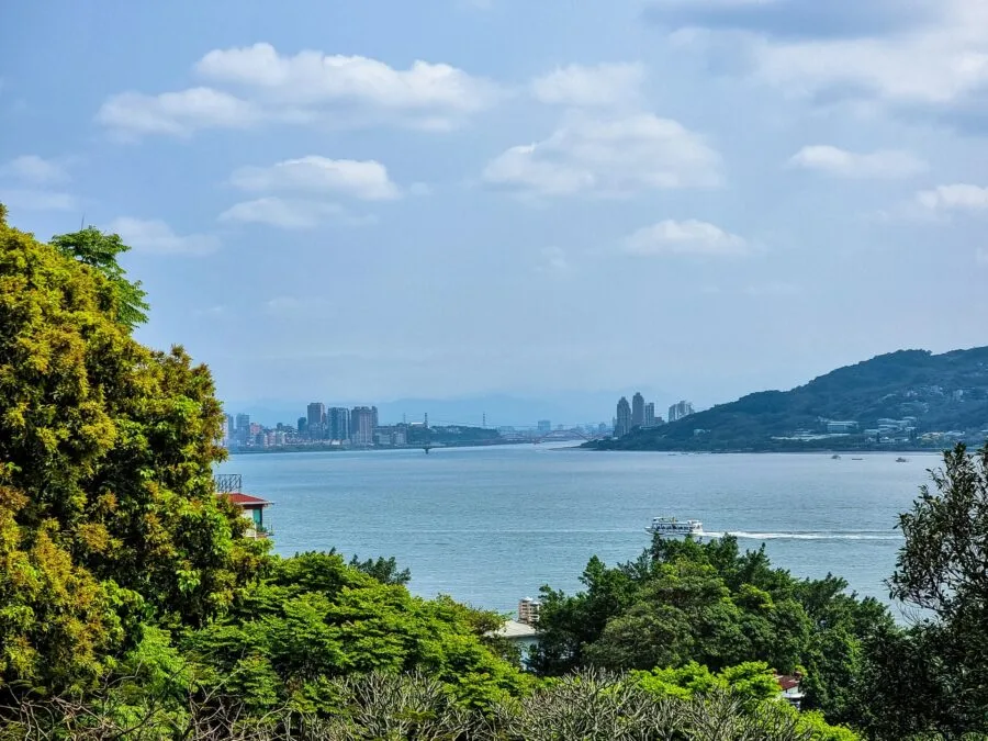 view of new taipei from fort san domingo