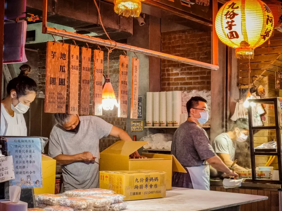 jiufen old street taro ball shop