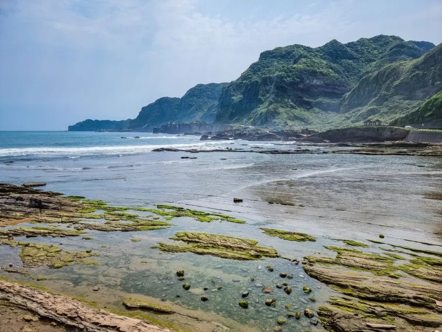 landscape coast from small fishing port nanya north taiwan
