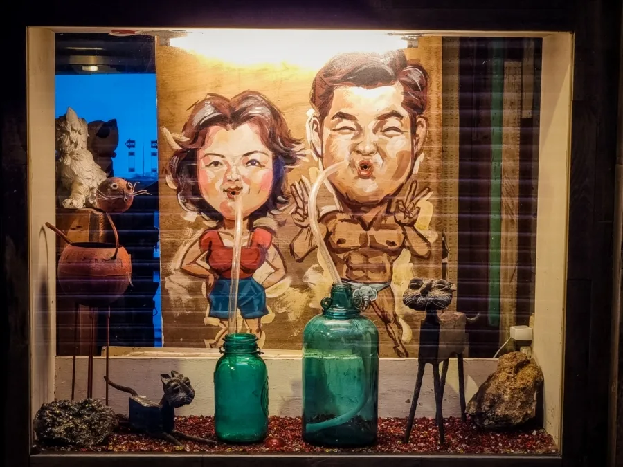 jiufen old street taiwan mural painting