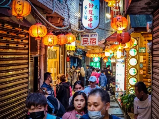 small street of jiufen north taiwan