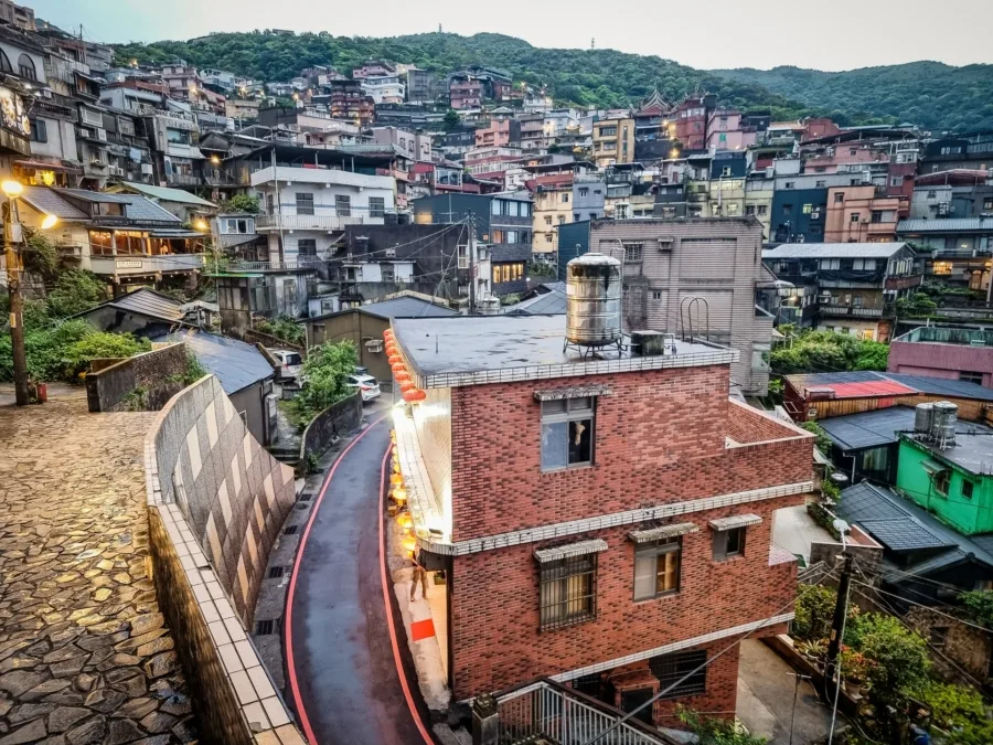 overall view of jiufen village taiwan