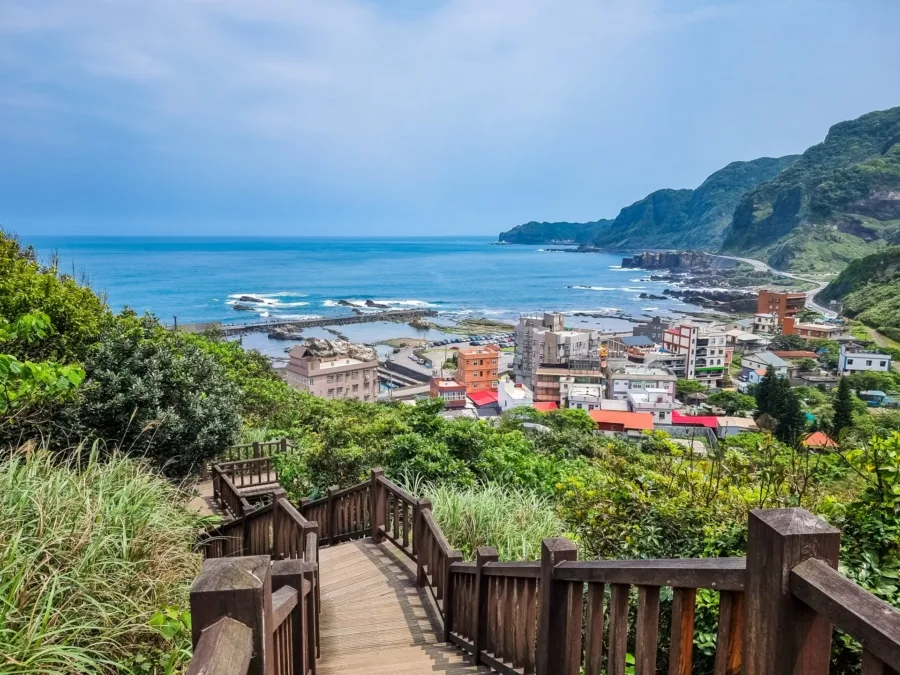 view of nanya village from nanzilin trail north taiwan